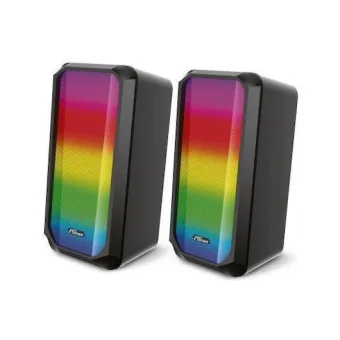 Element SP-80BT Ηχεία Υπολογιστή 2.0 με RGB Φωτισμό και Bluetooth Ισχύος 5W σε Μαύρο Χρώμα