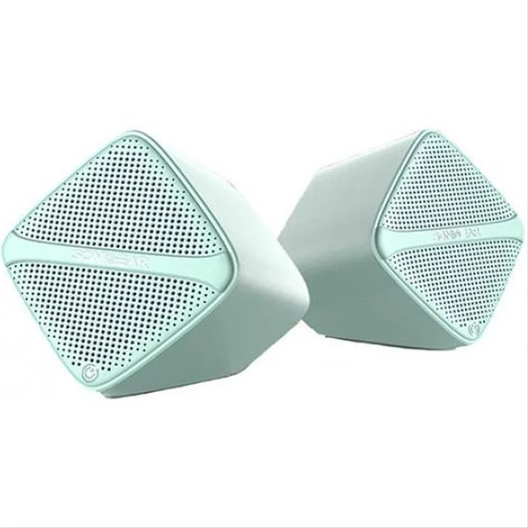 Sonic Gear Cube Ηχεία Υπολογιστή 2.0 με Ισχύ 6W σε Τιρκουάζ Χρώμα