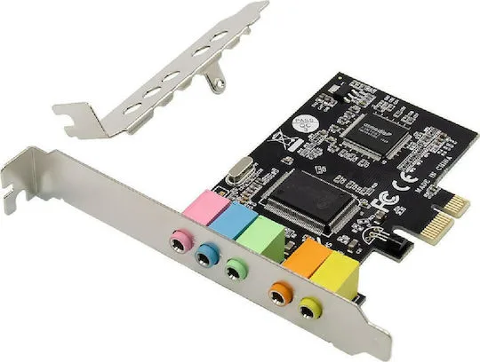 Powertech Εσωτερική PCI Express Κάρτα Ήχου 5.1 σε Ασημί χρώμα ST17