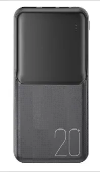 XO PR252 Power Bank 20000mAh με 2 Θύρες USB-A και Θύρα USB-C Μαύρο