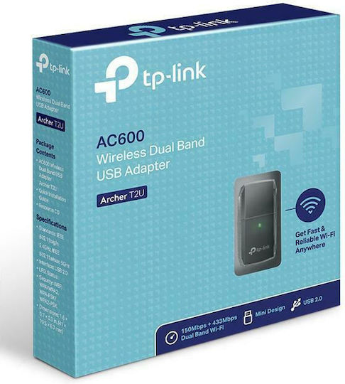 TP-Link Archer T2U v3 Ασύρματος USB Αντάπτορας Δικτύου 600Mbps