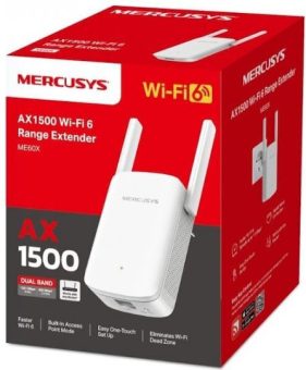 Mercusys ME60X v1 WiFi Extender Dual Band (2.4 & 5GHz) 1500Mbps