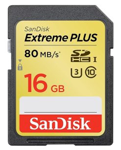 Sandisk Extreme PLUS SDHC UHS-I/U3 Class 10 Memory Card